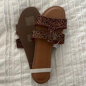 Animal print J.Crew sandal.